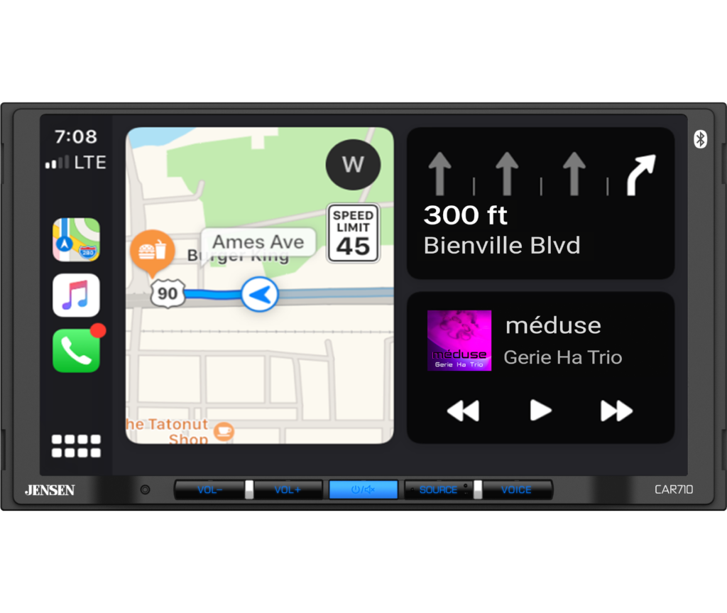 7" Multimedia Receiver with Apple CarPlay and Android Auto