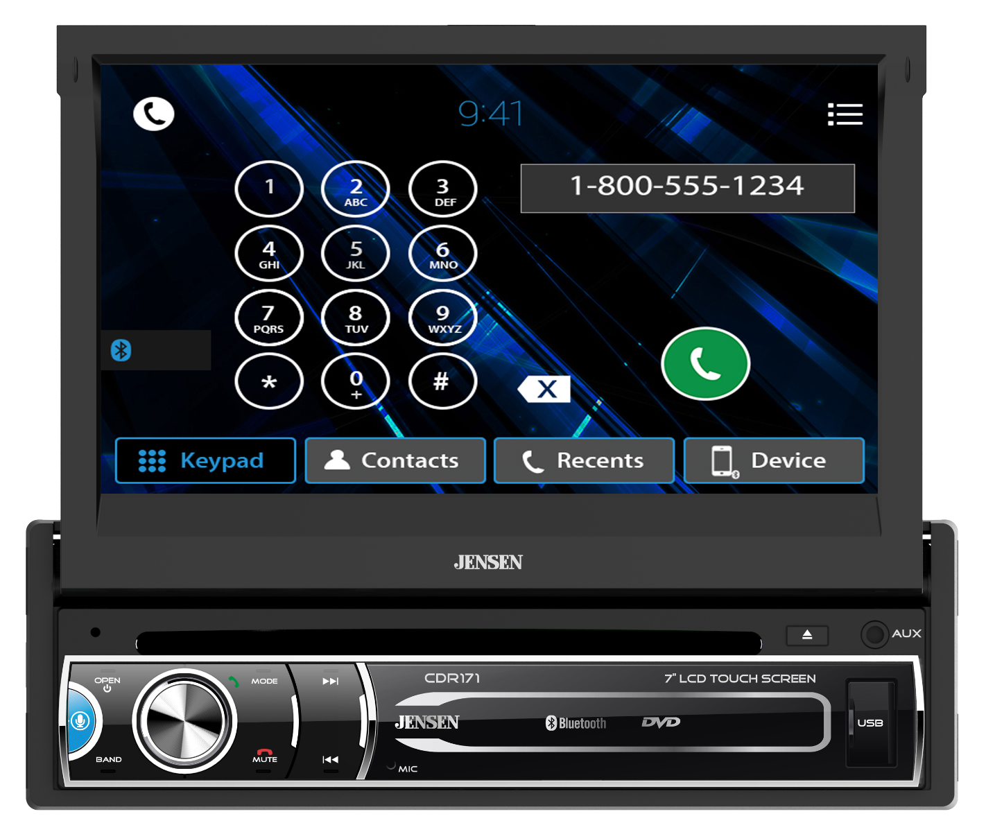 Buy Jensen VX7010 Single Din In Dash Flip Out Navigation DVD CD Receiver  with SiriusXM SXV200V1 Tuner and Antenna Included Online at desertcartOMAN
