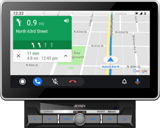car1000 android auto display with navigation