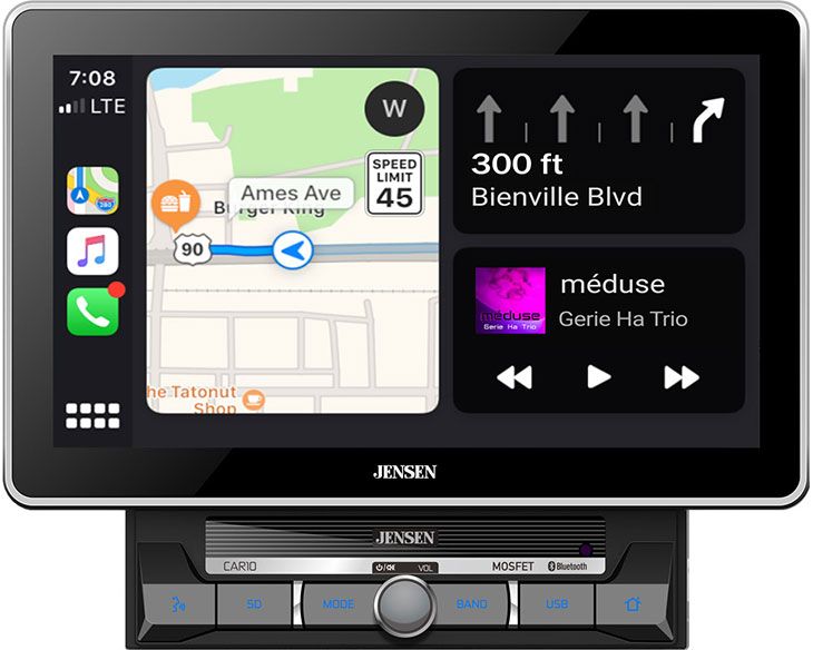 10.1 Multimedia Receiver with Apple CarPlay and Android Auto - CAR10 -  Jensen Mobile