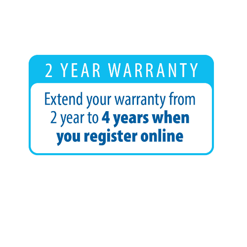 extend 2 year warranty image badge to 4 years