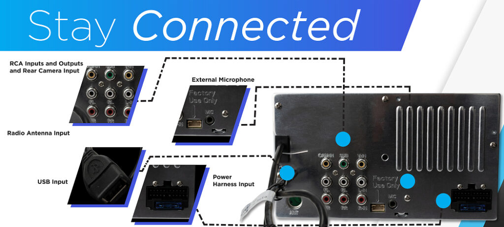 car710-4 rear connections graphic showing diagram of inputs and outputs