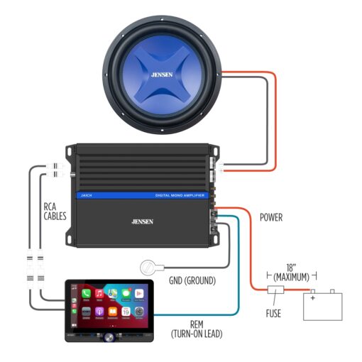 12" Subwoofer Diagram of J4W12