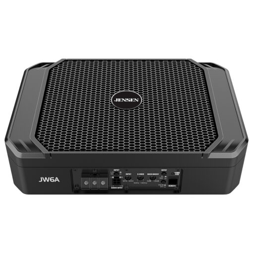 jw6a rendering of angled view of car underseat subwoofer