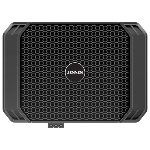 jw6a rendering of top view of car underseat amplied subwoofer