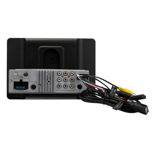 1 DIN car receiver from the back