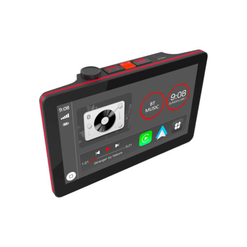 J5UP10 car stereo angled view
