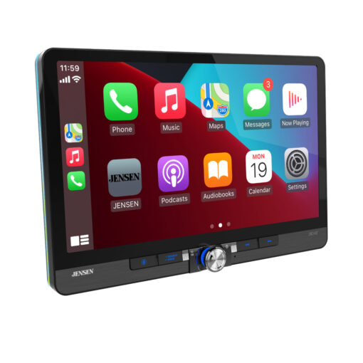 J5CA12 car stereo angled view