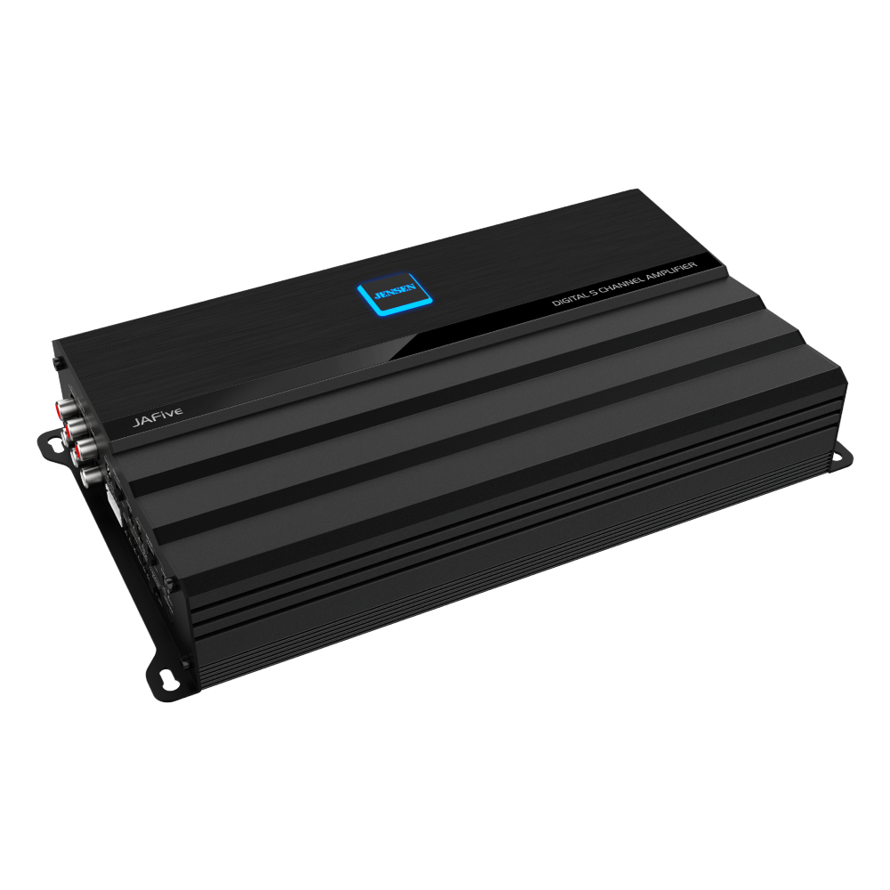 jafive class-d mosfet car amplifier angled-view