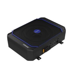 JSW65U rendering of angled far up view of car underseat subwoofer