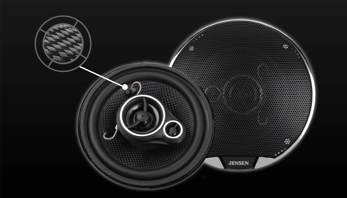 js40k speakers highlighting aramid fiber mesh