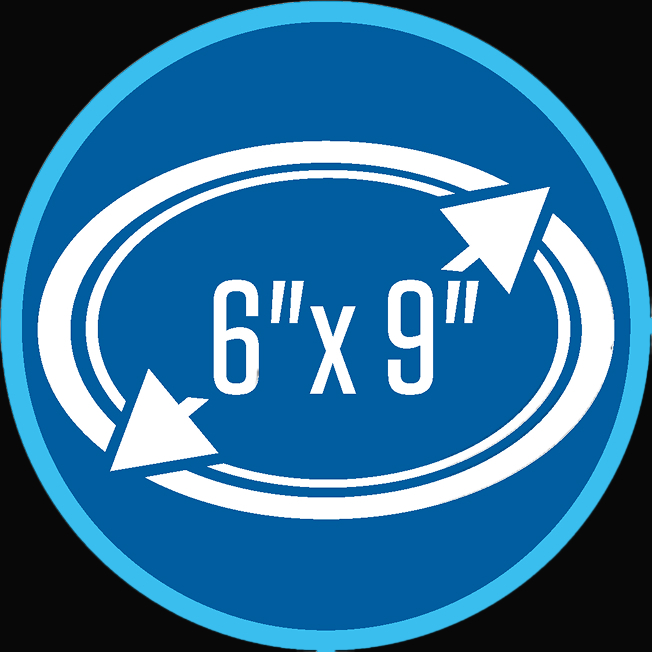 6 by 9 inch icon