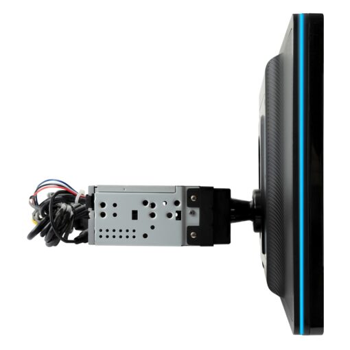 j1cafl-r car stereo side view with illuminated bezel