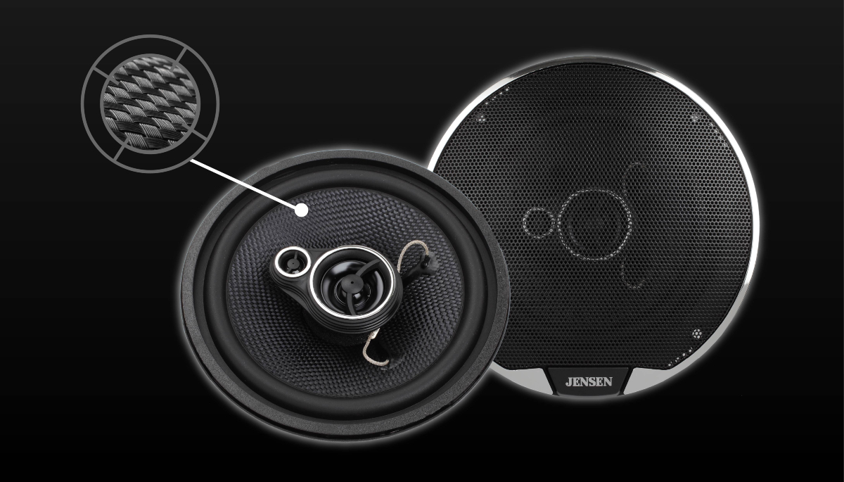 js52k speakers highlighting aramid fiber mesh