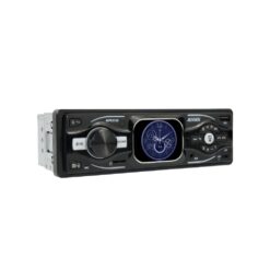 Jensen MPR2126 car stereo, angled front view with 2-inch touchscreen